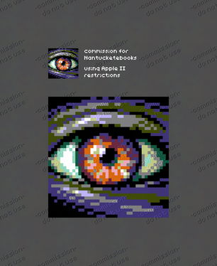 Overscan artwork before being displayed on the Apple II