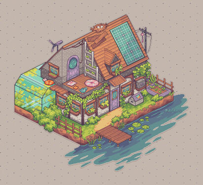 Solarpunk House for Dersyth